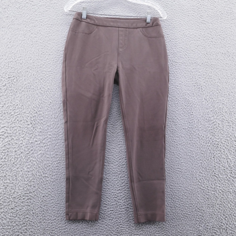 Soft Surroundings Metro Leggings Brown Mauve Pull On Slim Pants Womens 28x24